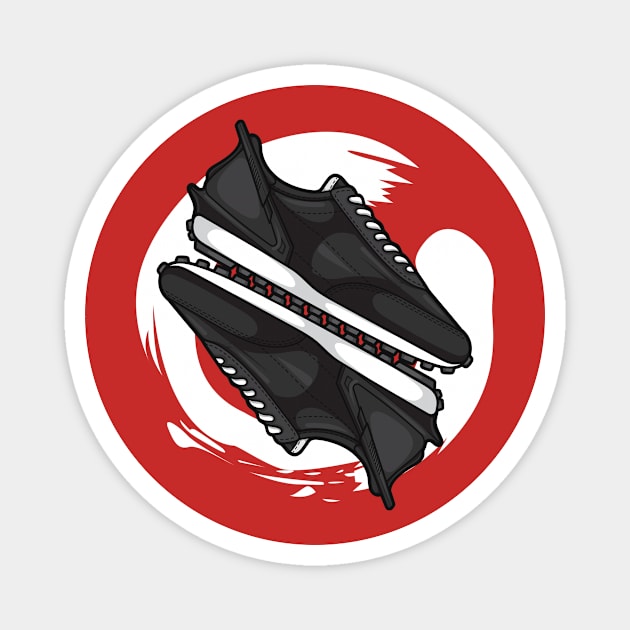 DyBreak Black Retro Sneaker Magnet by milatees